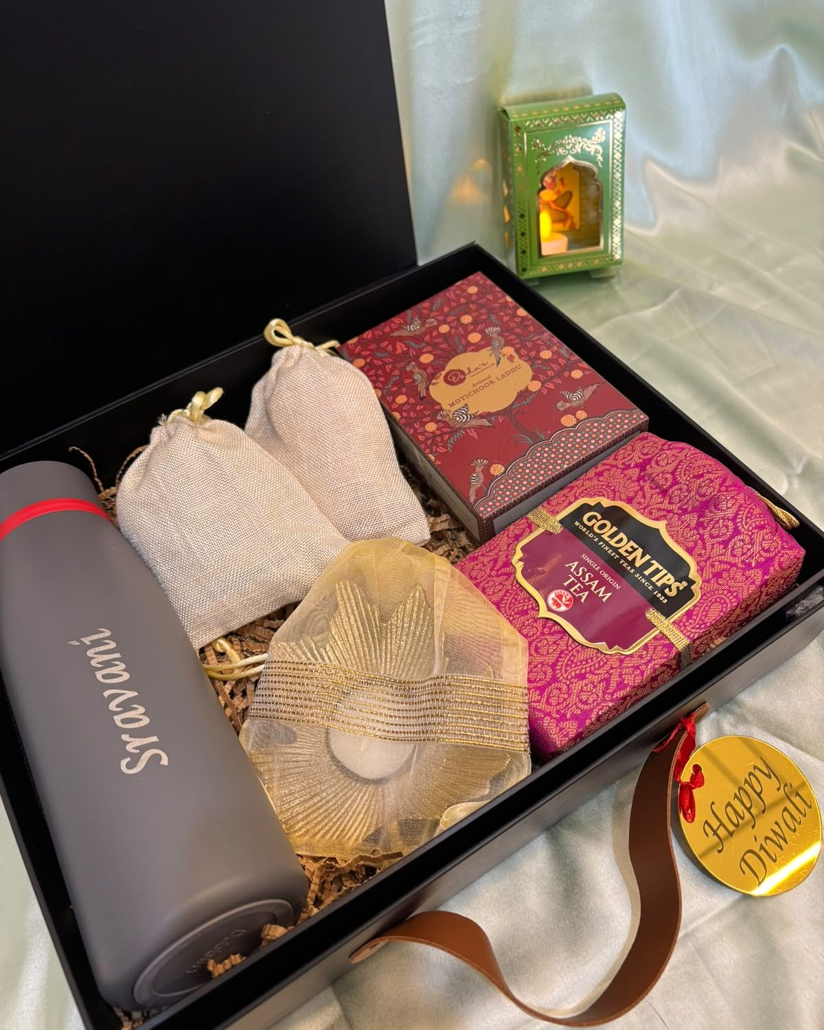 The Briefcase open with its Diwali treats