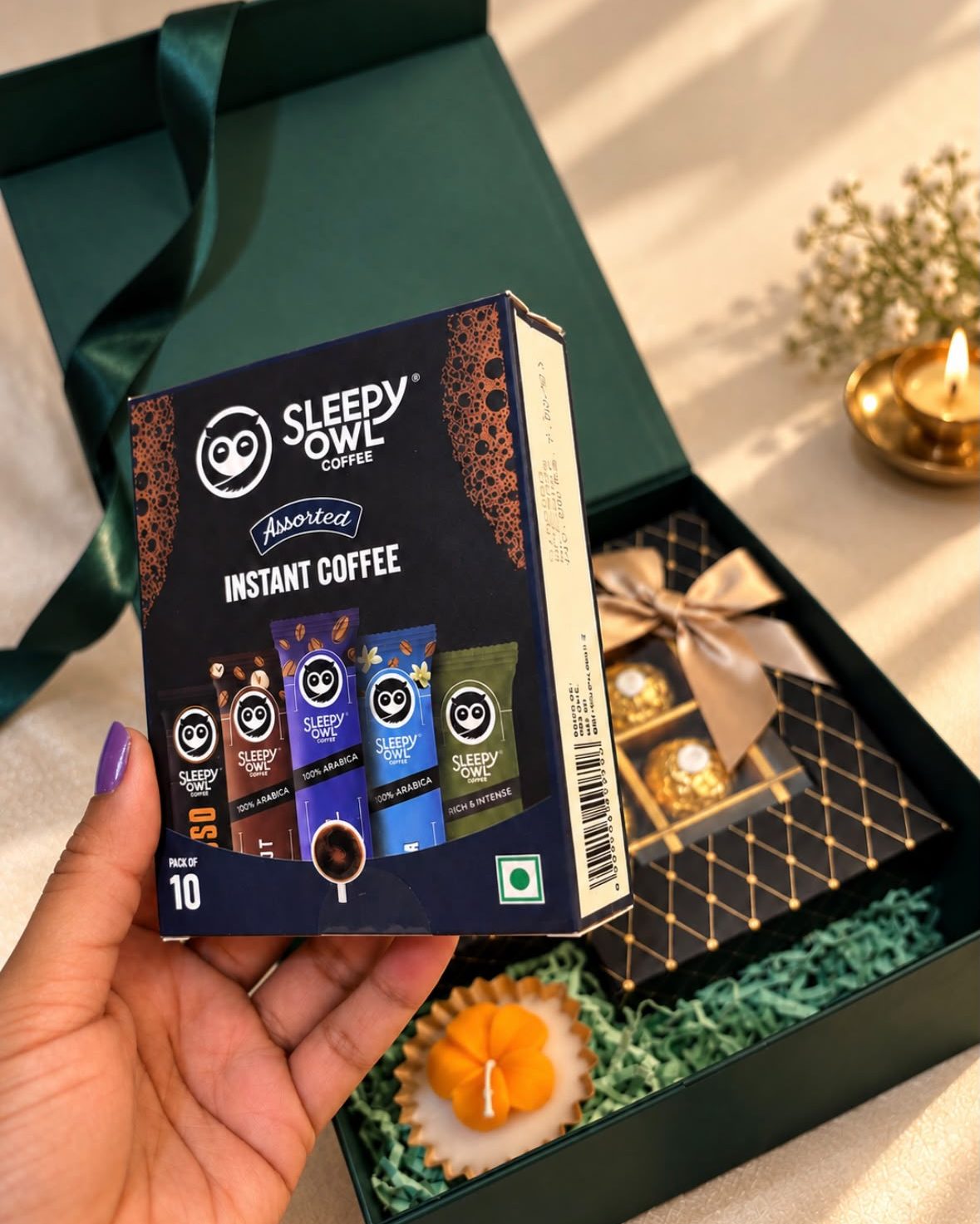 Sleepy Owl coffee and Evergreen contents